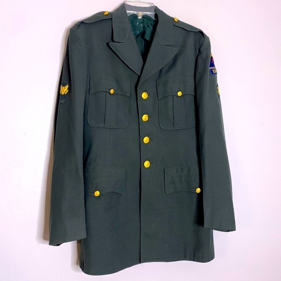 Vintage US Army Vietnam Era Green Empire Dress Uniform Jacket large men’s - Picture 1 of 12